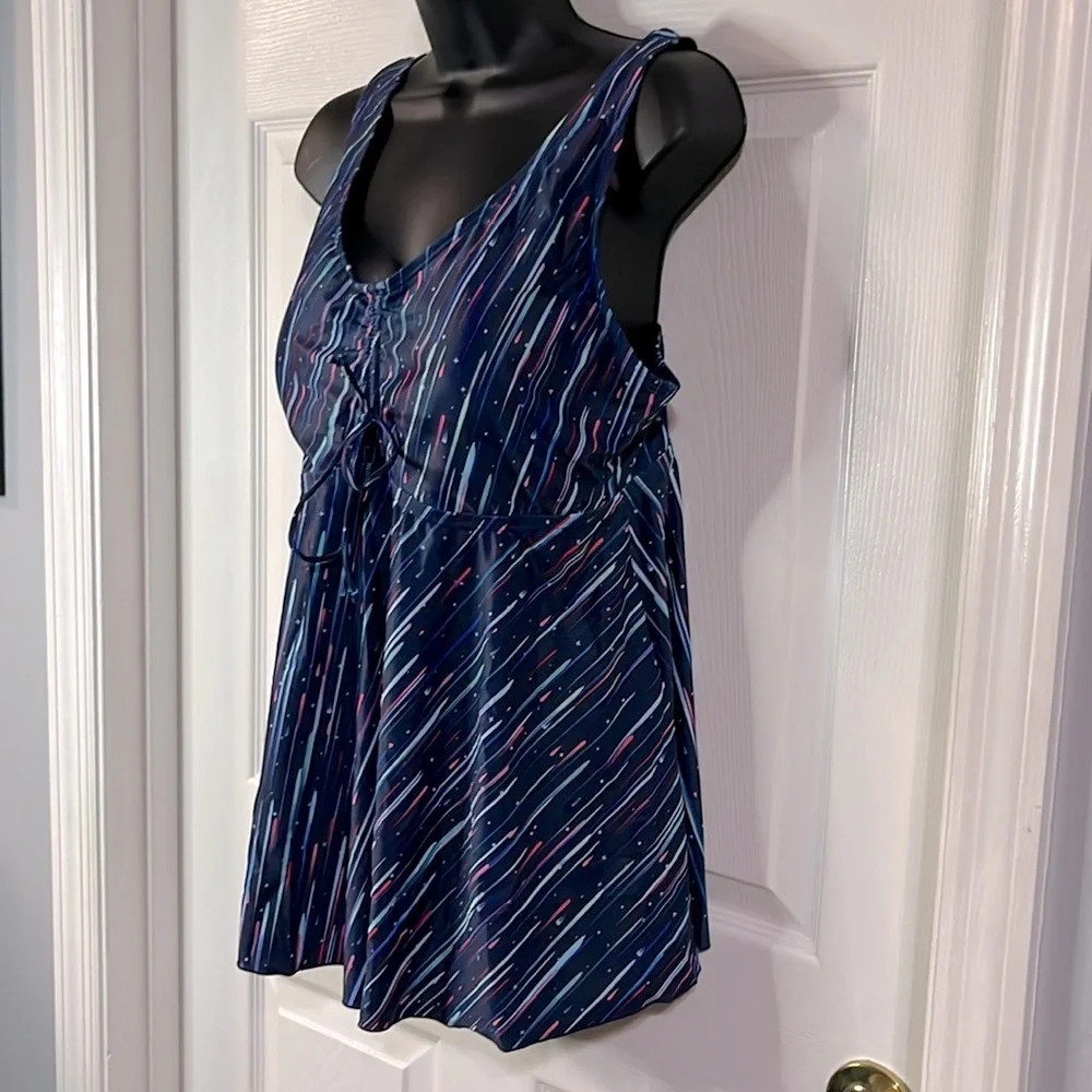 Daci blue two piece swim suit, size 16W, NWT. - Picture 2 of 10